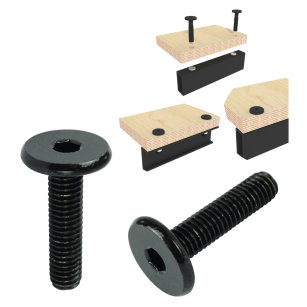 M6 X 25 mm metryczny na imbus 4 mm, czarny