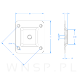 Nóżka bukowa surowa 15 cm, walcowa 45 mm z blachą - 8