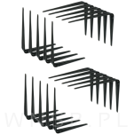 20x Wsporników do półki ściennej 450 x 400 mm, w kolorze czarnym - 5