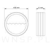 Zawieszka do ścian panelowych i luster fi 30 mm - 2