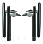 Noga stalowa PIN 18 CM, z blachą montażową, czarna - 4
