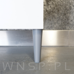 Noga bukowa prosta, stożek 35 cm szary mat z blachą montażową - 6