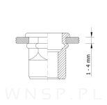 Nitonakrętka M10 x 21 MM, 1/2 sześciokątna z kołnierzem - 7