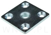 Zestaw nóżki skośne 15 CM, białe, ze szpilką M8 X 25 MM + Blachy - 7