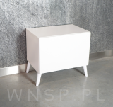 Zestaw nóżki skośne 15 CM, białe, ze szpilką M8 X 25 MM + Blachy - 10