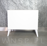 Zestaw nóżki skośne 15 CM, białe, ze szpilką M8 X 25 MM + Blachy - 2