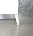 Zestaw nóżki skośne 15 CM, białe, ze szpilką M8 X 25 MM + Blachy - 13