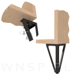 Noga meblowa stalowa 15 CM, czarna - 3