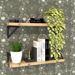 Wspornik do półki ściennej 2 sztuki 150 x 150 mm, czarny - 6