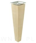 Nóżka bukowa trapez do mebli prosta 20 cm z blachą - 2