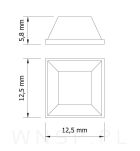 12.5 X 12.5 X 5.8 mm- Odbojnik do drzwiczek - 3