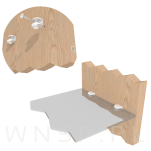 Biała podpórka do półki szklanej 20 sztuk, wspornik półki, podpórka na bolec Ø 5 mm - 4