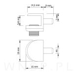 Biała podpórka do półki szklanej 20 sztuk, wspornik półki, podpórka na bolec Ø 5 mm - 2