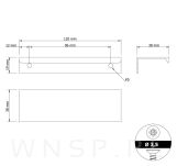 Uchwyt krawędziowy Nicea biały, rozstaw 96 mm - 3