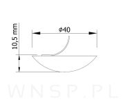 Biały odbojnik do drzwi fi 40 mm, 4 sztuki odbój stoper organicznik samoprzylepny - 2