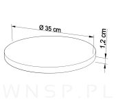 Podkład pod tort Ø 35 cm okrągły, dekoracja na urodziny gruby sztywny biały - 2