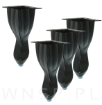 Noga meblowa nowoczesna typ Glamour 14,5 cm, czarna - 6