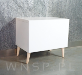 Noga bukowa skośna UNIQ 30 cm z blachą montażową, surowa - 6