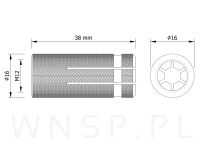 Tuleja mosiężna rozporowa M12 X 38 mm - 3