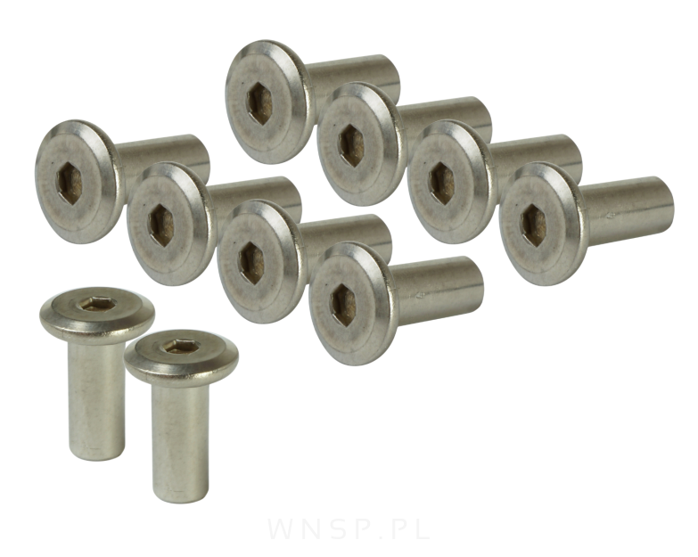 M5 X 12 mm, nakrętka Ericson płaska, stal nierdzewna