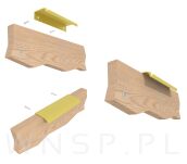 Uchwyt krawędziowy Lyon złoty, rozstaw 160 mm - 5