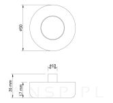 Stopka regulowana meblowa FI 50 X 17 mm - 6
