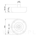 Stopka regulowana meblowa FI 50 X 17 mm - 2
