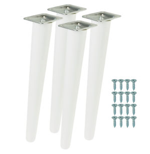 4x Noga bukowa skośna UNIQ 30 CM z blachą montażową