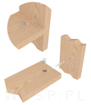 Złącze meblowe połączenie mimośrodowe 100 kpl. zaczep 34 mm, komplet złącza do mebli - 5