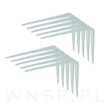 10x Wsporników do półki ściennej 350 x 300 mm, w kolorze białym - 5