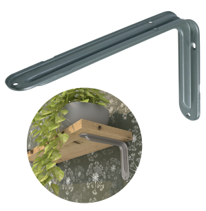 Wspornik do półki ściennej 200 x 140 mm, srebrny