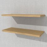 2x Półki do ściany, konsol, wsporników ściennych z płyty w dekorze dębu, 500 x 200 x 18 mm - 3