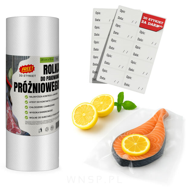 28 CM X 10 Metrów Moletowana rolka do pakowania próżniowego