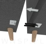 Złącze do mebli tapicerowanych 15 cm, krokodyl - 6