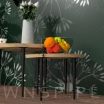 Noga stalowa prosta stożek 40 cm, z blachą montażową, czarna matowa - 3