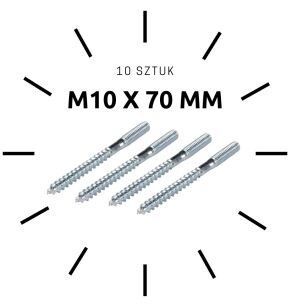 M10 X 70 mm, szpilka dwustronna