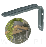 Wspornik do półki ściennej 2 sztuki 150 x 100 mm, srebrny - 4