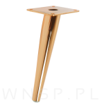 Noga stalowa skośna stożek 18 cm, z blachą montażową, miedź - 4