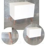 Noga stalowa skośna stożek 18 cm, z blachą montażową, miedź - 3