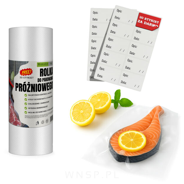 18 CM X 6 Metrów Moletowana rolka do pakowania próżniowego