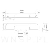 Uchwyt meblowy Bergamo 128 mm czarny - 2
