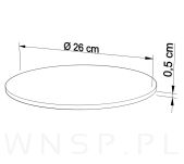 Podkład pod tort 5 sztuk Ø 26 cm okrągły, dekoracja na urodziny gruby sztywny czarny/biały - 2