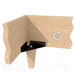 Łącznik narożny, kątownik do połączenia ramy łóżka 124 X 124 X 33 mm - 5