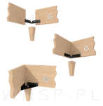 Łącznik narożny, kątownik do połączenia ramy łóżka 124 X 124 X 33 mm - 3