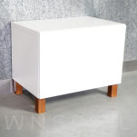 4x Noga kwadratowa bukowa 45 X 45, prosta, 10 CM, orzech z blachą montażową - 6