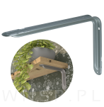 Wspornik do półki ściennej 400 x 280 mm, srebrny - 2