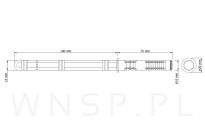 Ramie niewidoczne fi 14 X 140 mm - 2