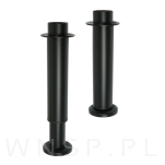 4x Noga stalowa regulowana 17 - 30 CM z blachą montażową, czarna - 9