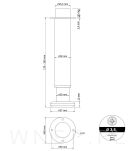 4x Noga stalowa regulowana 17 - 30 CM z blachą montażową, czarna - 2
