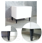 4x Noga bukowa prosta UNIQ 30 CM z blachą montażową - 3